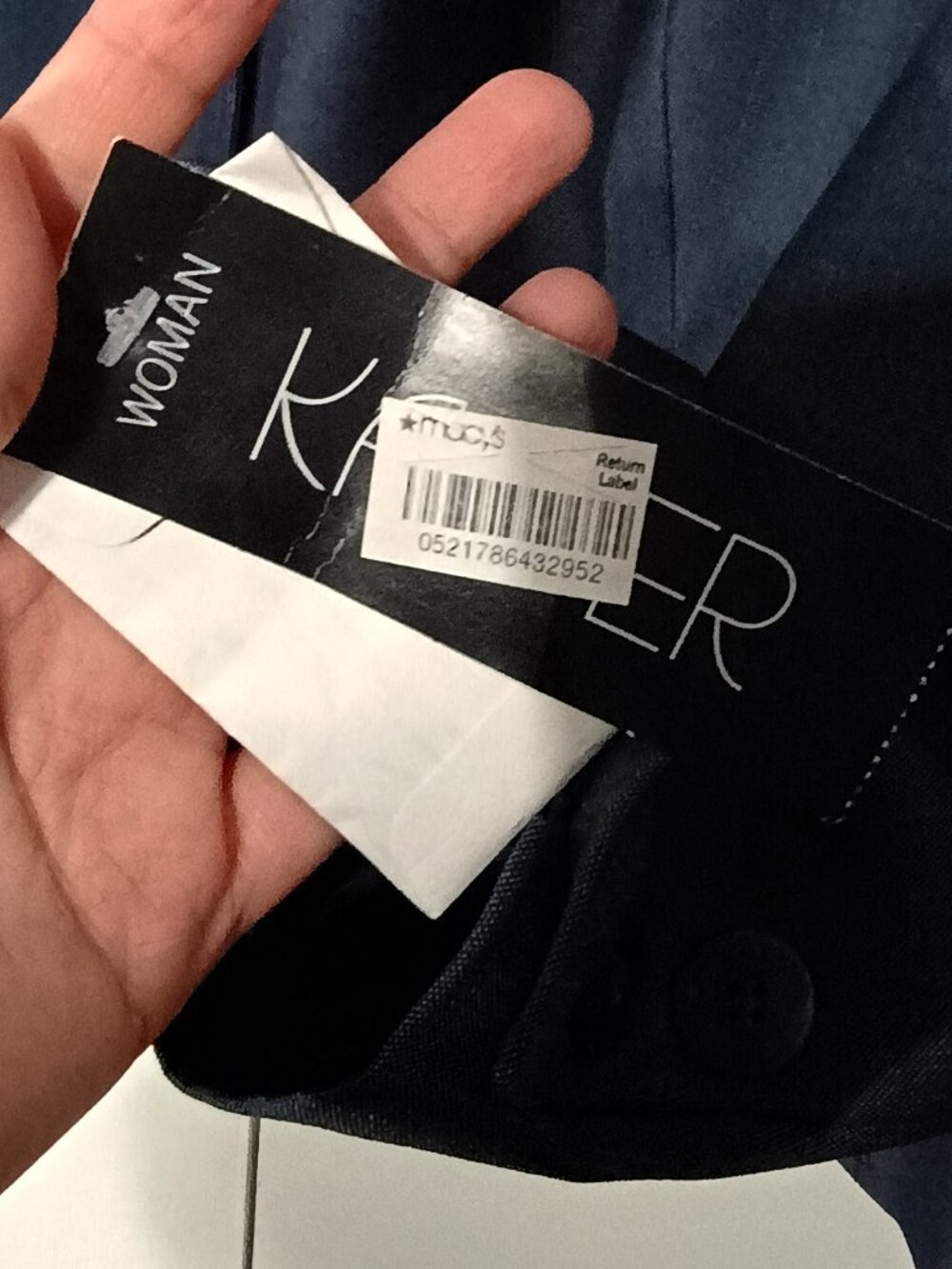 Kasper Woman 24W Navy Blue Two Button Tailored Blazer NWT Plus Size Career - Picture 10 of 11